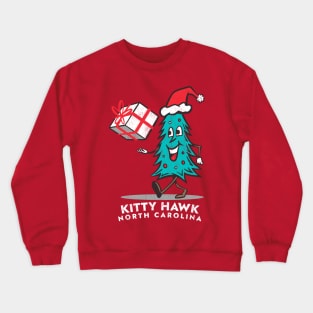 Kitty Hawk, NC Vacationing Christmas Tree Crewneck Sweatshirt